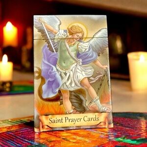 Saint Prayer Cards with Angelic Artwork